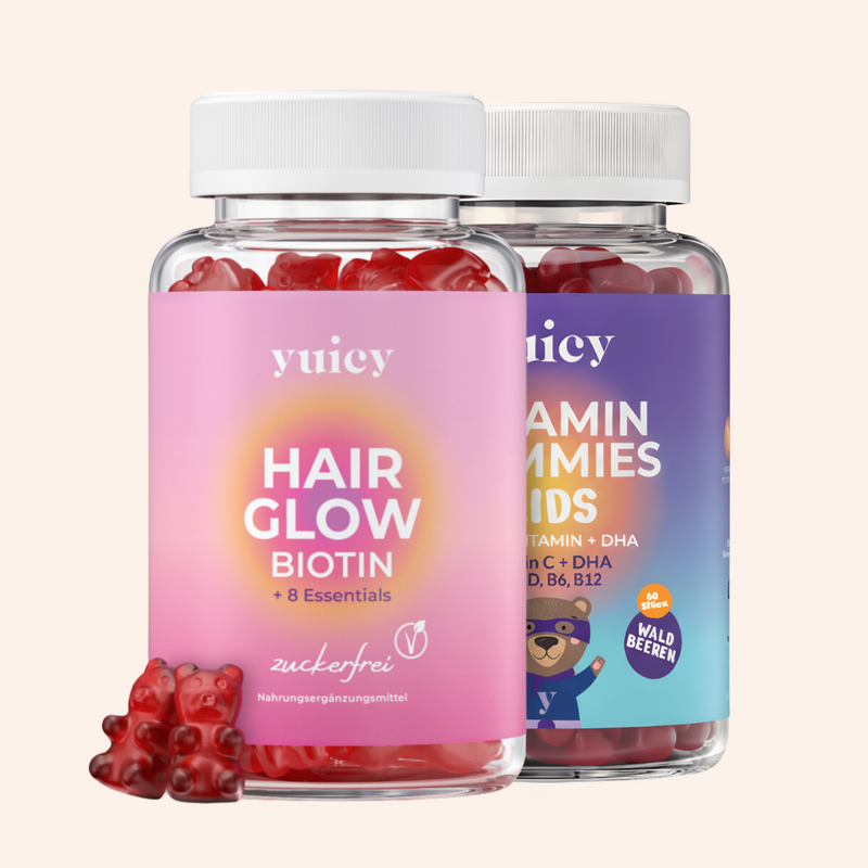 Haar-Vitamin Gummibärchen & Kids-Mulitvitamin Set